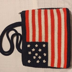 Crochet American Flag Purse